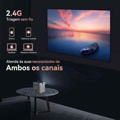 بروجكتر صغير منزلي سنيمائي Blulory T3 Movie 3D Pro...