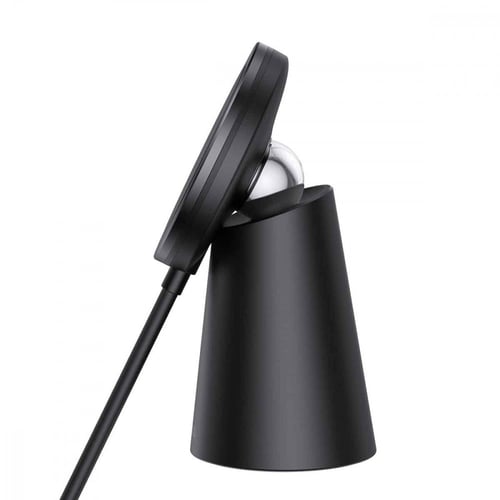 شاحن لاسلكي بحامل مغناطيسي بسيط من باسيوس، اسود