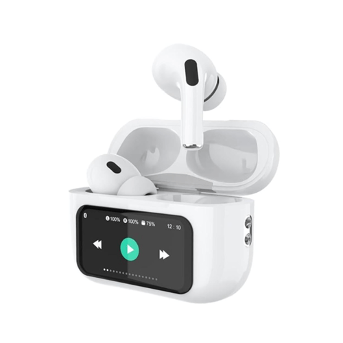 سماعة ايربودز 2024 ANC+ENC بشاشة لمس للتحكم فى الص...