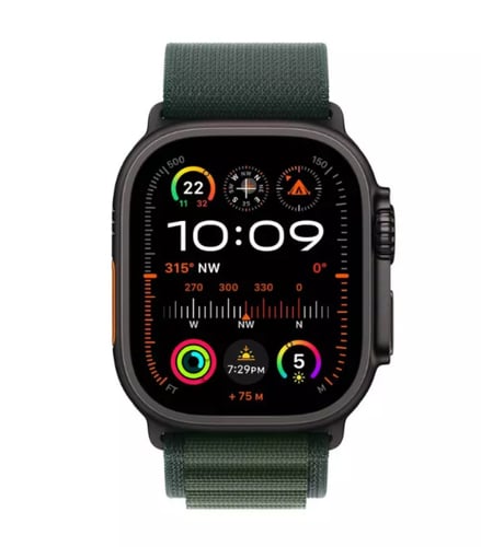 ابل، ساعة الترا 2، جي بي اس، خاصية الاتصال، 49 ملم...