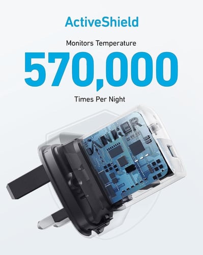 فيش جداري انكر 33 واط مع كابل ايفون 1م harger With...