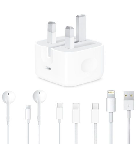 عرض 2 شاحن جدارى +2 سماعة سلك لايتينج + 2 سماعة سل...