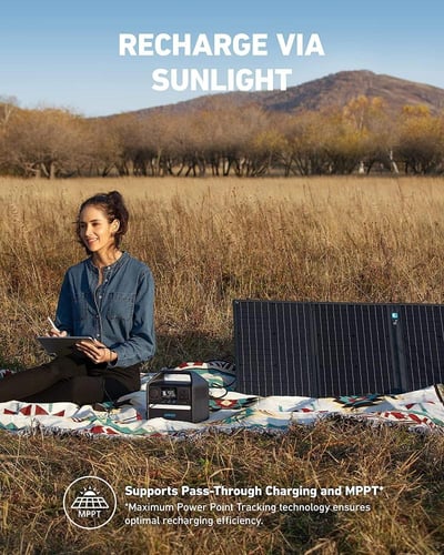 محطة طاقة محمولة 521، مولد كهربائي 256Wh(لوحة شمسي...