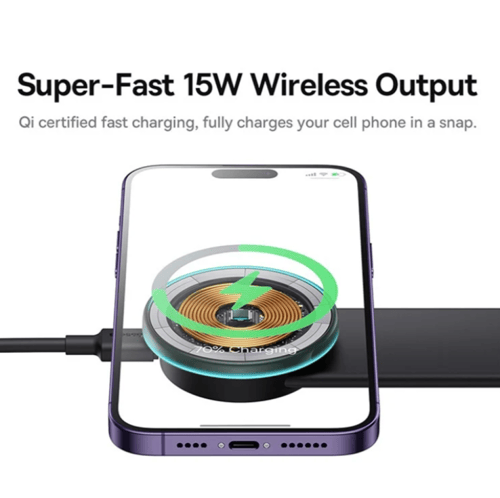 حامل جوال بيسوس C02 برو مع شاحن لاسلكي