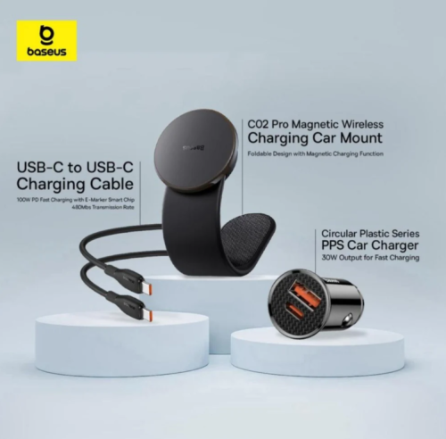 حامل جوال بيسوس c02 برو كلاستر مغناطيسي يدعم شحن ل...