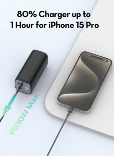 بطارية راف باور بسعة 14000 ملي امبير بقوة 30 واط ب...