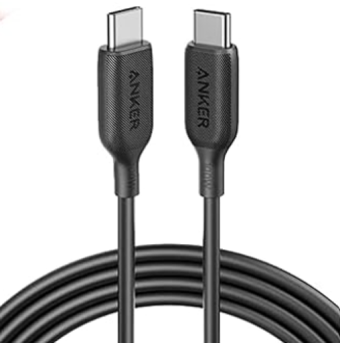 كيبل شحن باور لاين سريع USB-C to USB-C بطول 1.8م م...