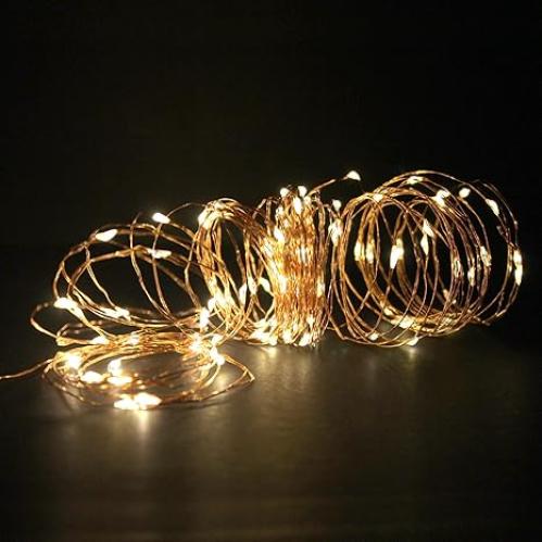 إضائة تخييم LED بمقبس USB باللون الأبيض الدافئ بطو...