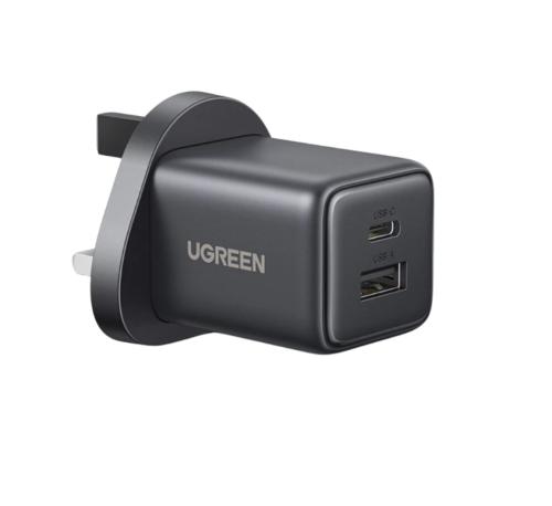 شاحن سريع من يوجرين 30 واط بمنفذين USB-A+USB-C - ا...