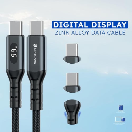 كابل من سونيك جيم فائق الشحن من النوع سي إلى النوع...