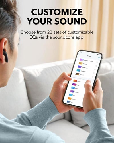 سماعة أذن بلوتوث SOUNDCORE من انكر K20i باللون الأ...