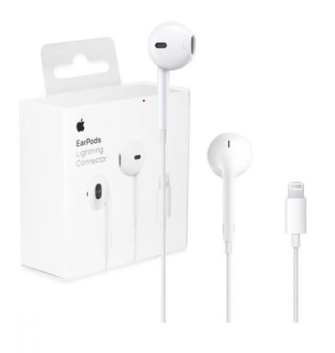 بكج الأيفون الأصلي 2 في 1 سماعة ابل لايتنق + فيش ا...