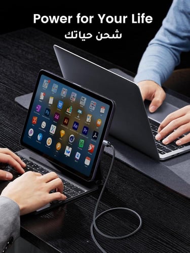 كابل من يوجرين 2 متر 60 واط USB-C إلى USB-C PD شحن...