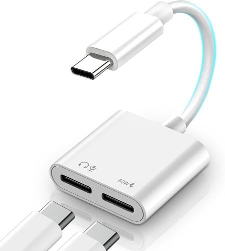 محول USB-C مزدوج 2 في 1 من هو تو MA-133 أبيض