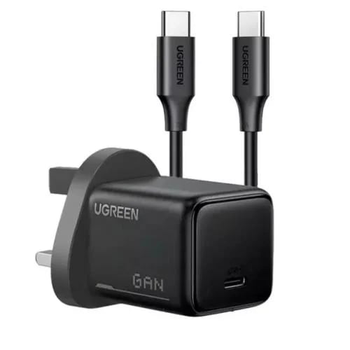 شاحن يوجرين بمنفذ usb-c بتقنية gan وبقوة 25 واط مع...