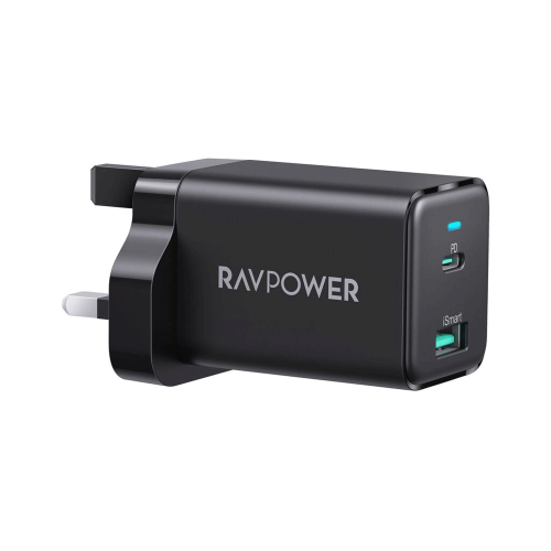 شاحن جداري RAVPOWER PD PIONEER 30 وات 2 منفذ RP-PC...