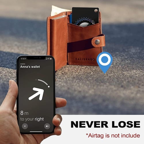 حامل محفظة ايرتاج نحيل للغاية، وخفيف الوزن (اسود)