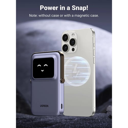 باور بانك من Ugreen بسعة 5000 مللي أمبير لا سلكي م...