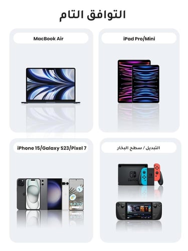 كيبل من يوجرين تايب سي الى تايب سي بلاستيك 3 متر 6...