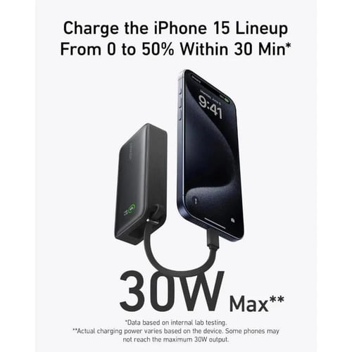 باور بانك من انكر خفيف الوزن بسعة 10000 مللي أمبير...