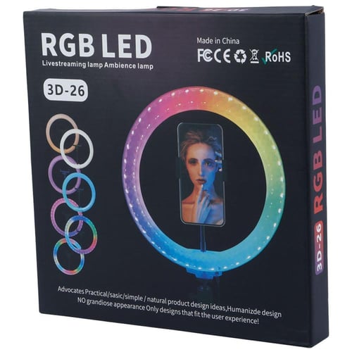ضوء حلقي LED RGB ثلاثي الأبعاد - 26