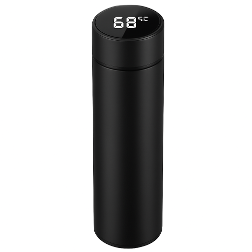 كوب ذكي بشاشة عرض درجة الحرارة LED باللون الأسود