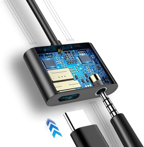 محول شحن وصوت من ليستون تايب-سي 3.5 ملم LO-003 - ل...