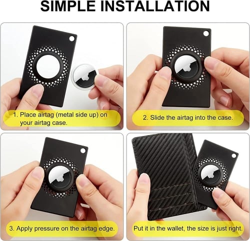 حامل محفظة ايرتاج نحيل للغاية، وخفيف الوزن (اسود)