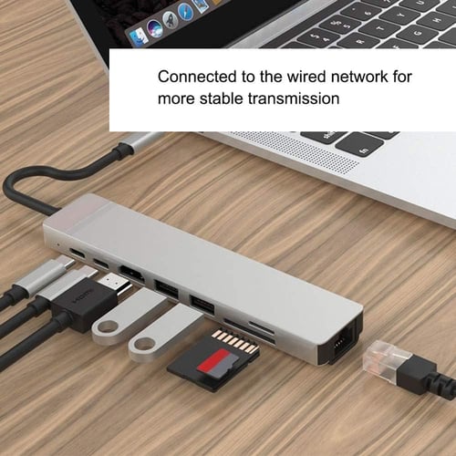 محول USB-C متعدد المنافذ 8 في 1 من SONYXER – HDMI...