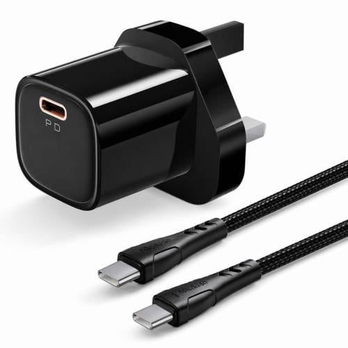 طقم شاحن سريع من ماكدودو 20W واط مع كيبل USB-C - ا...