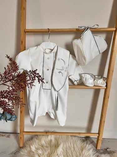 جمبسوت كحلي بوشاح مطرز