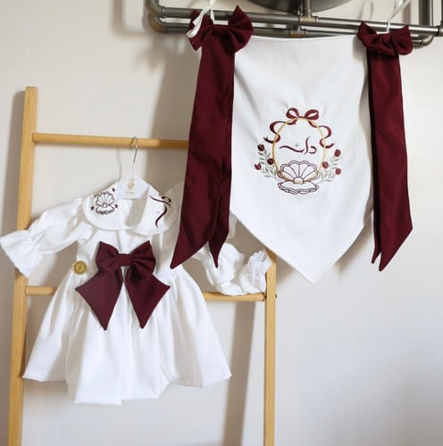 طقم فستان او افرول مع تعليقة