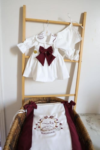 طقم فستان او افرول مع تعليقة