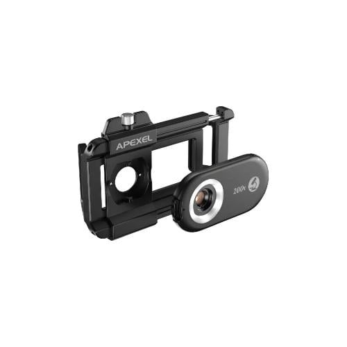 عدسة مجهر 200X مع ضوء LED وضوء الأشعة فوق البنفسجي...