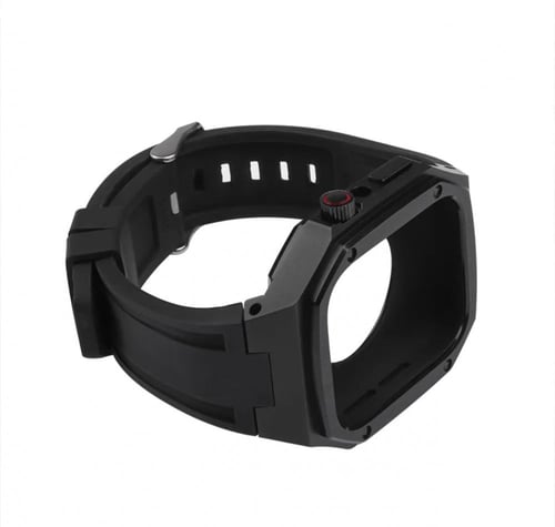 سوارة ساعة ابل اطار استيل فخم مع سوار ربل مقاس 44-...