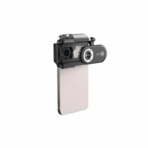 عدسة مجهر 200X مع ضوء LED وضوء الأشعة فوق البنفسجي...