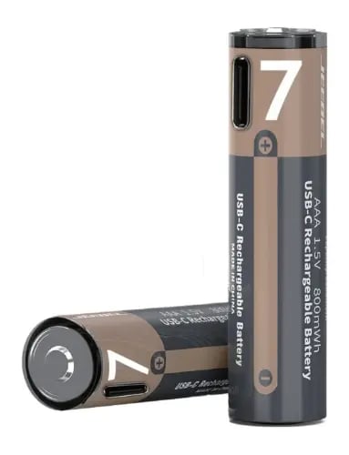 بطاريات جيبل AAA قابلة للشحن بمنفذ USB-C، 800mAh