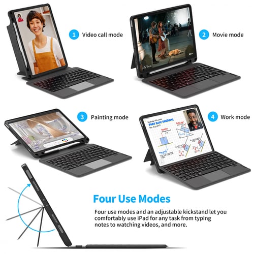 ويوو - لوحة مفاتيح الكمبيوتر اللوحي اللاسلكية المغ...