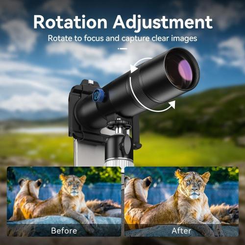 عدسة تلسكوب HD 30X مع حامل ثلاثي القوائم قابل للتم...