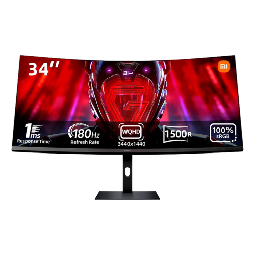 شاشة عرض شاومي منحنية للألعاب G34WQI بدقة WQHD بمع...
