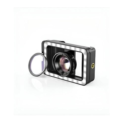 عدسة ماكرو HD 100MM مع ضوء LED - اسود