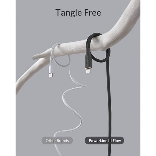 انكر كيبل ايفون باورلاين فلو الجيل الثالث سيلكون م...