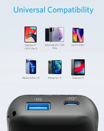 انكر بطارية باوركور ميترو بمنفذ USB ومنفذ تايب سي...