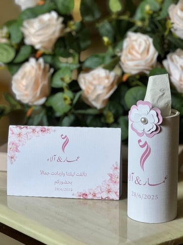 10 علب مناديل لطاولات الاستقبال