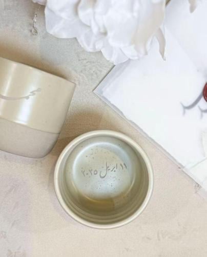 كوب قهوة حفر للعروس - منيا