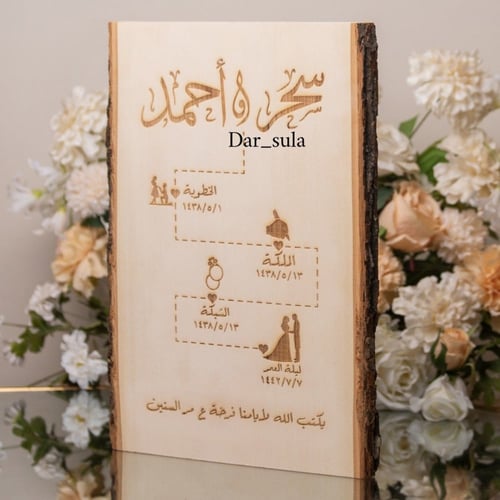 لوحة ذكريات - خشبية