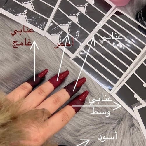 بكج حنة الأصابع مكون من علبه + استيكرات متنوعه 12