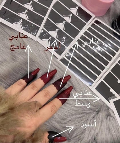 بكج حنة الأصابع مكون من علبه + استيكرات متنوعه 18