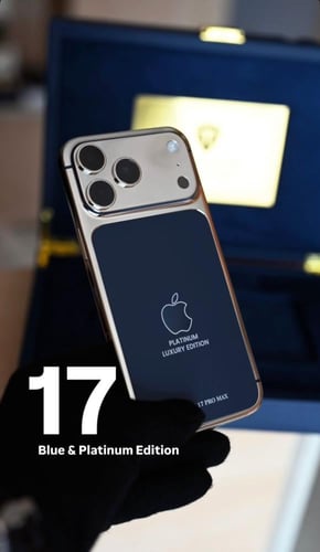 ايفون 17 مطلى ذهب كامل باى تصميم من اختيارك - جديد