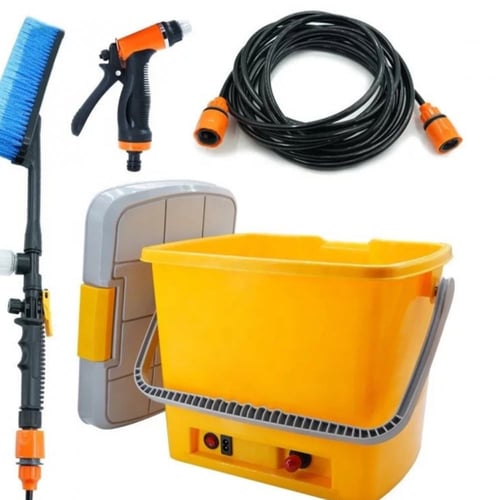 مضخة مع سطل ومحول